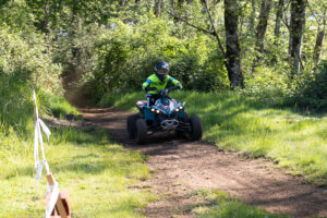 NXgen racer coming through the back section of Washougal race track